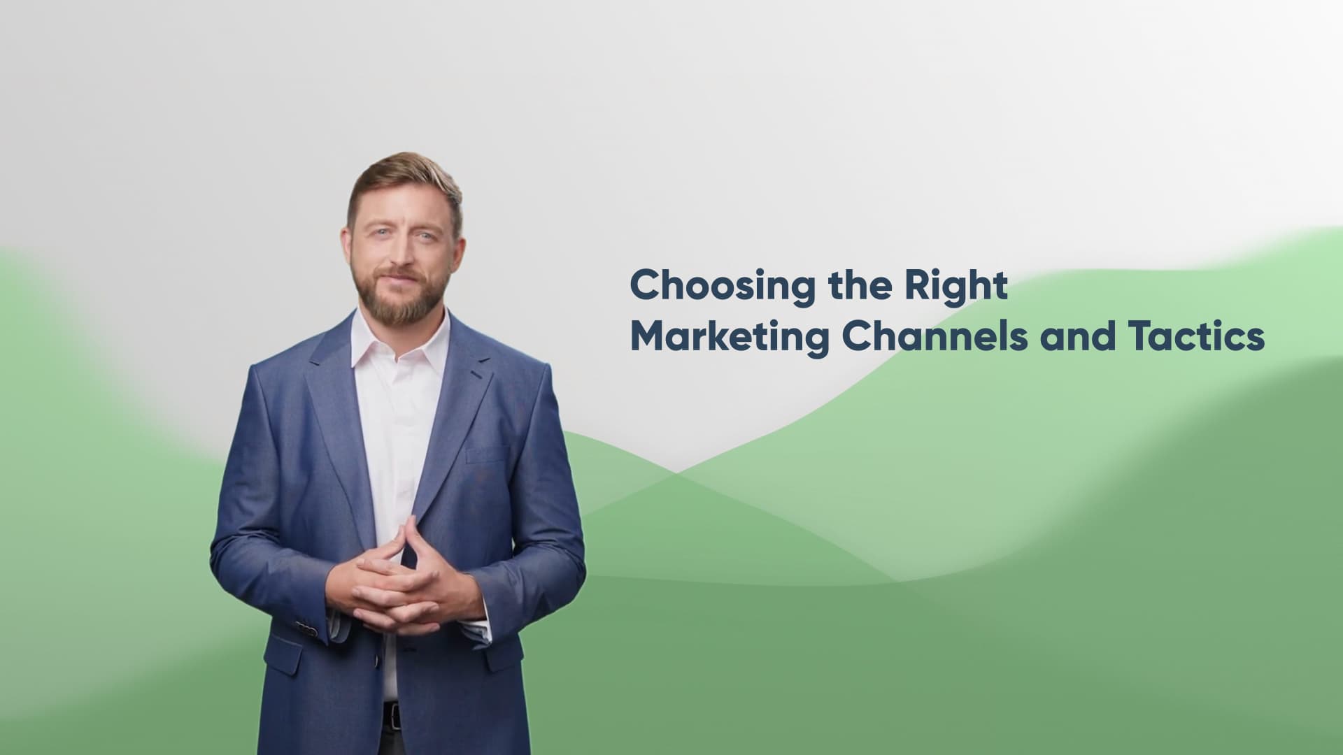 A course module produced by Backlight Media's AI content pipeline, a presenter delivering to camera