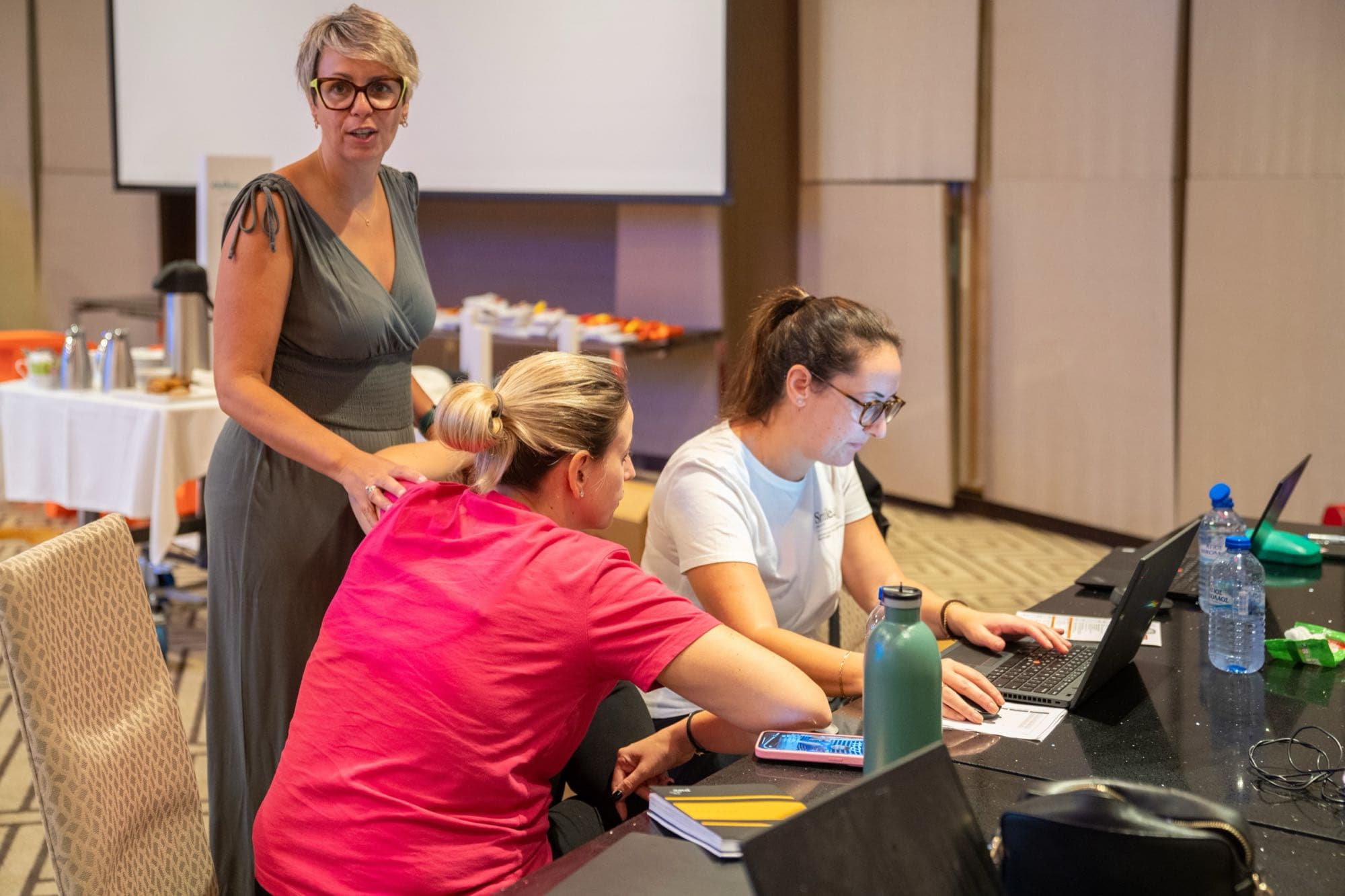 A working table at the PwC Annual Conference in Cyprus during the live event produced by Backlight Media